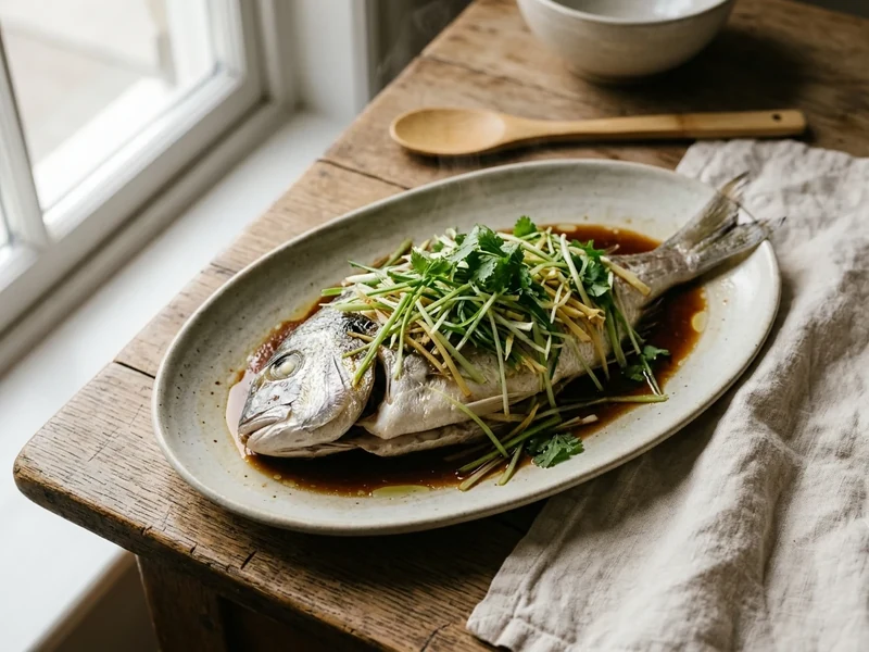 Gedämpfter Fisch nach kantonesischer Art