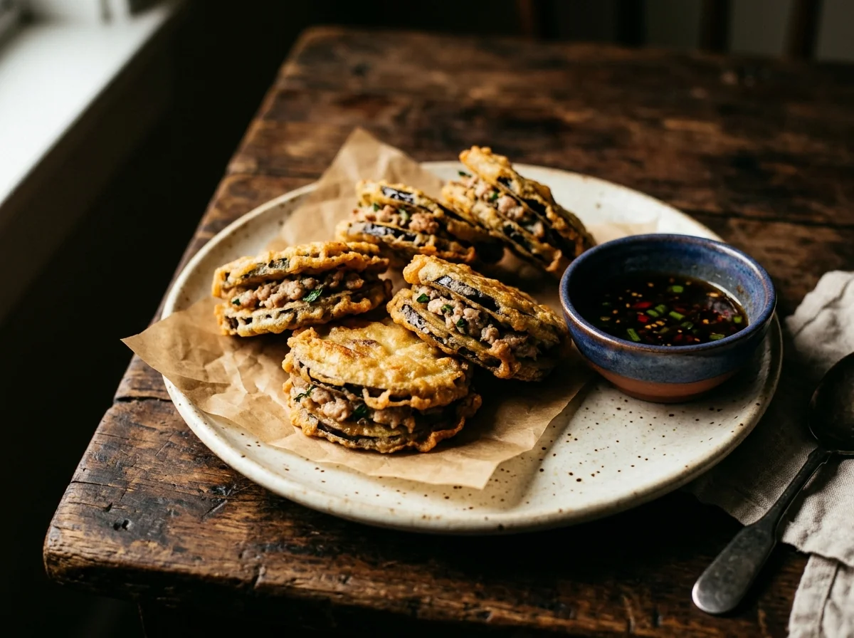 Frittierte gefüllte Auberginen Hero
